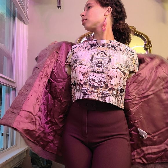 Art Deco Matching Coordinated Crop Top Skirt Set - Aeon - Picture 2 of 11